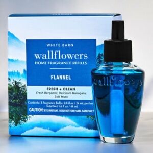 Bath & Body Works Wallflowers Refill Flannel Fall Winter Refills 2 Pack NWT